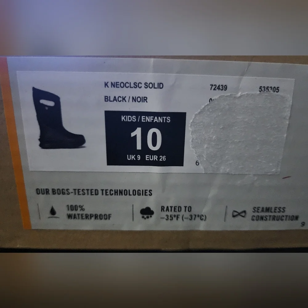 NIB Bogs Neo-Classic Solid 3 Season Boots, Toddler 10